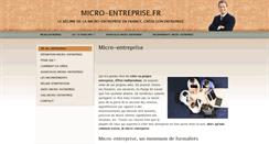 Desktop Screenshot of micro-entreprise.fr